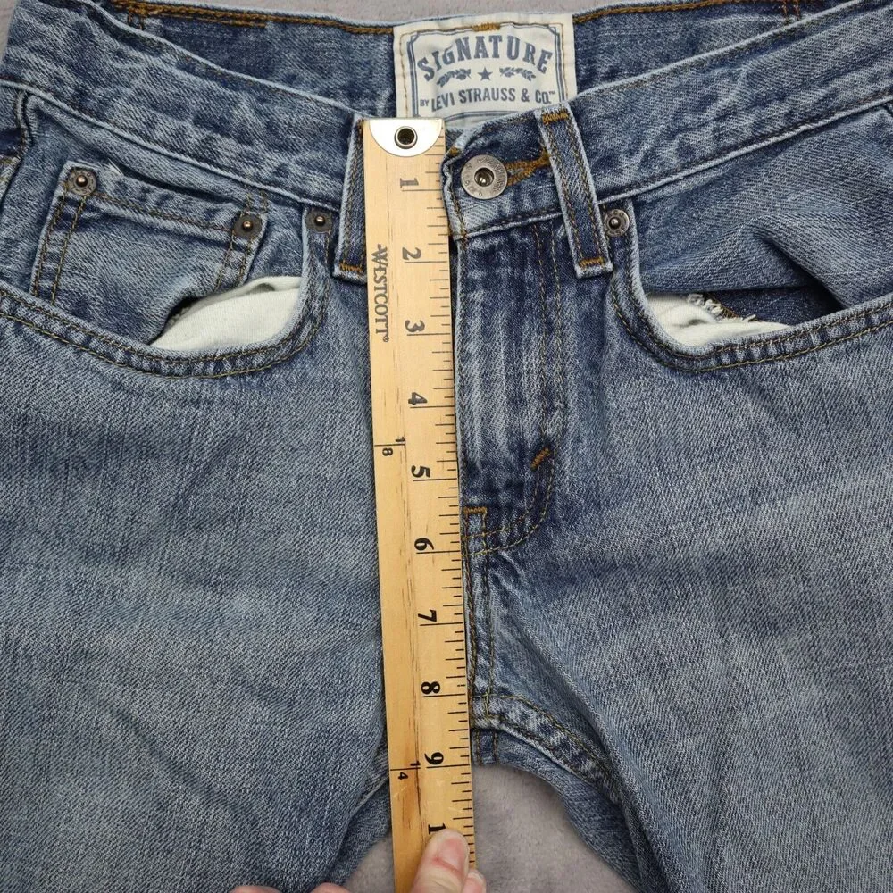 Levi Strauss Co Pants Boys 10 Blue Low Rise Signature Slim Straight Denim Jeans